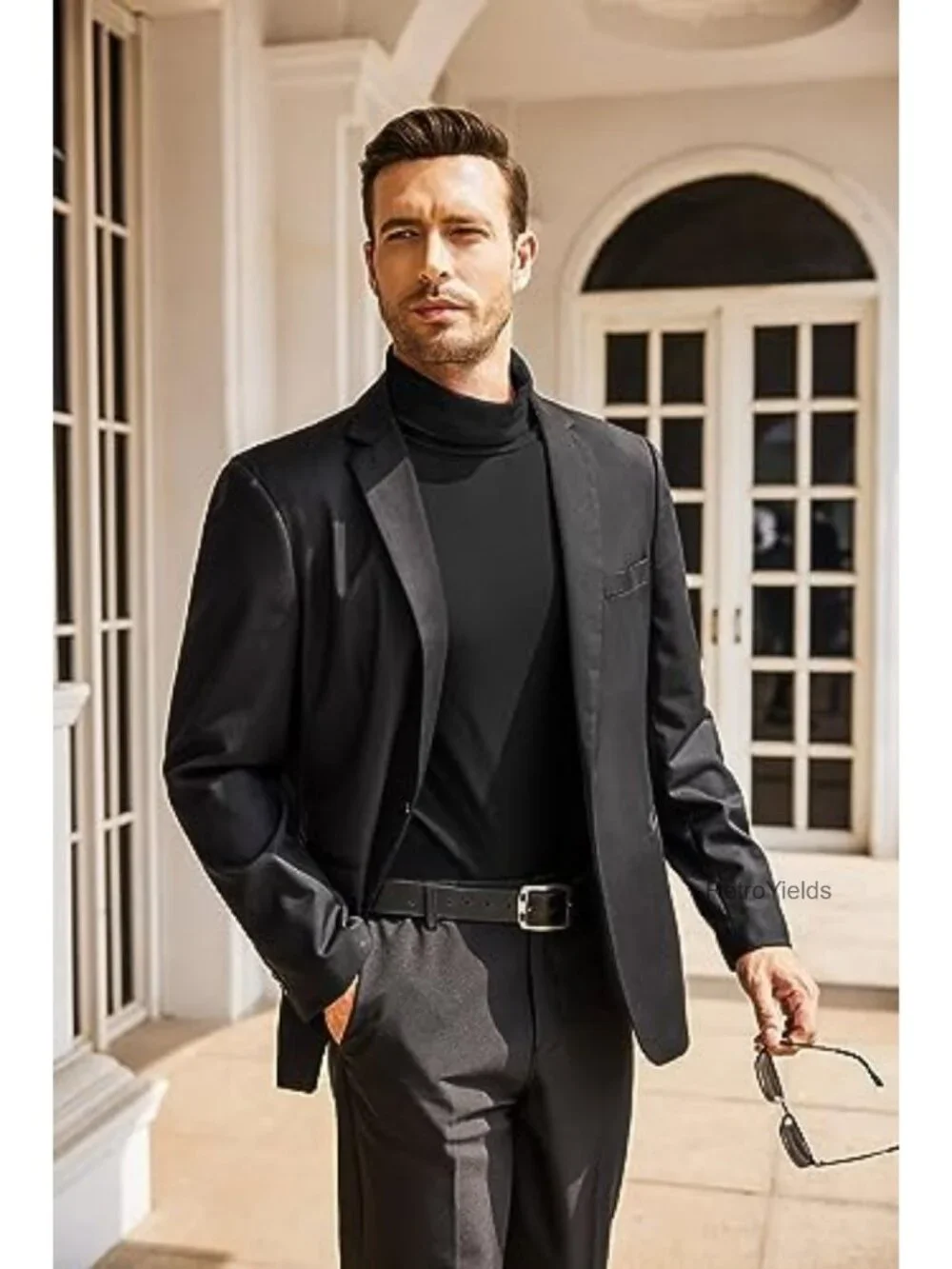 Men's Slim Fit Long Sleeve Turtleneck Thermal T-Shirt
